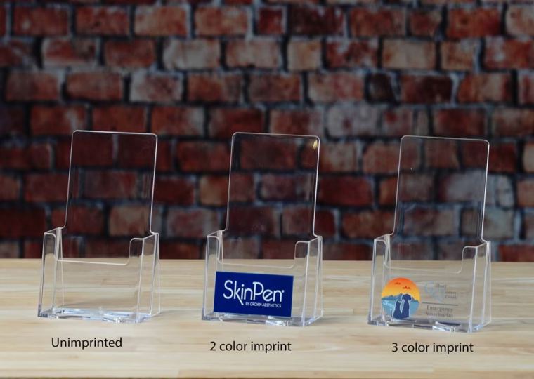 Clear acrylic brochure holders – CADMAP, Delhi
