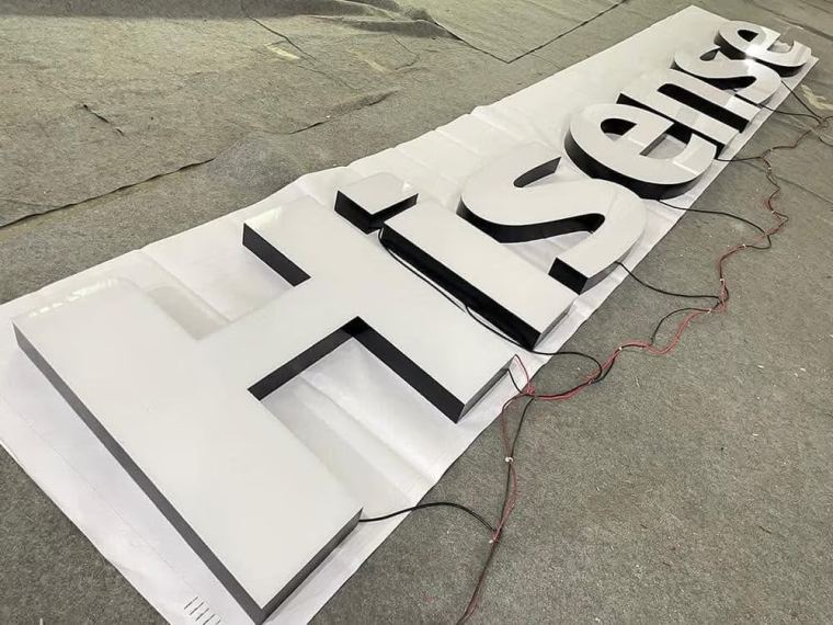 LED channel letters being fabricated in the CADMAP workshop