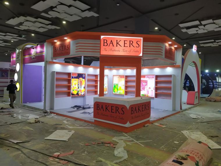 Branded exhibition stall with display counters – CADMAP, Delhi