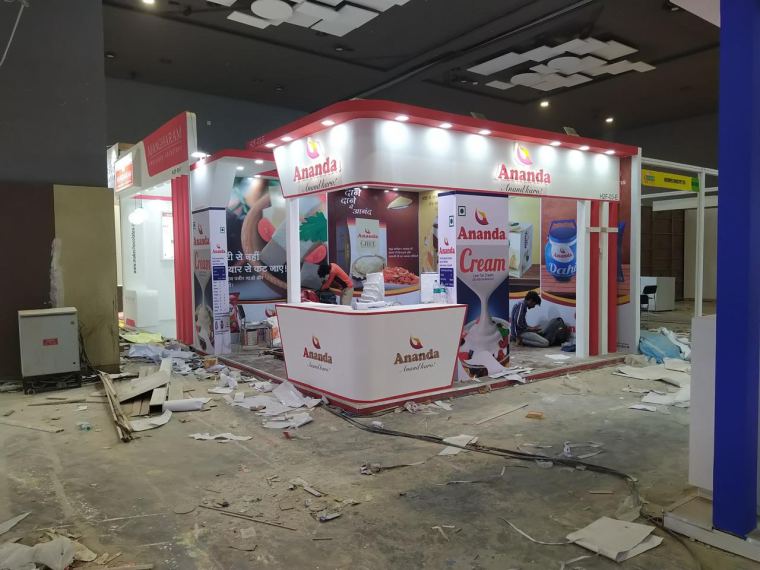 Exhibition stall under fabrication – CADMAP, Delhi