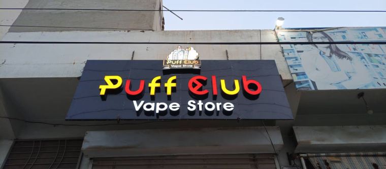 LED shop sign board for a retail store