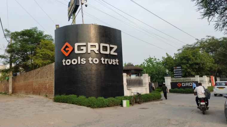 Outdoor monolith signage beside a road – CADMAP, Delhi