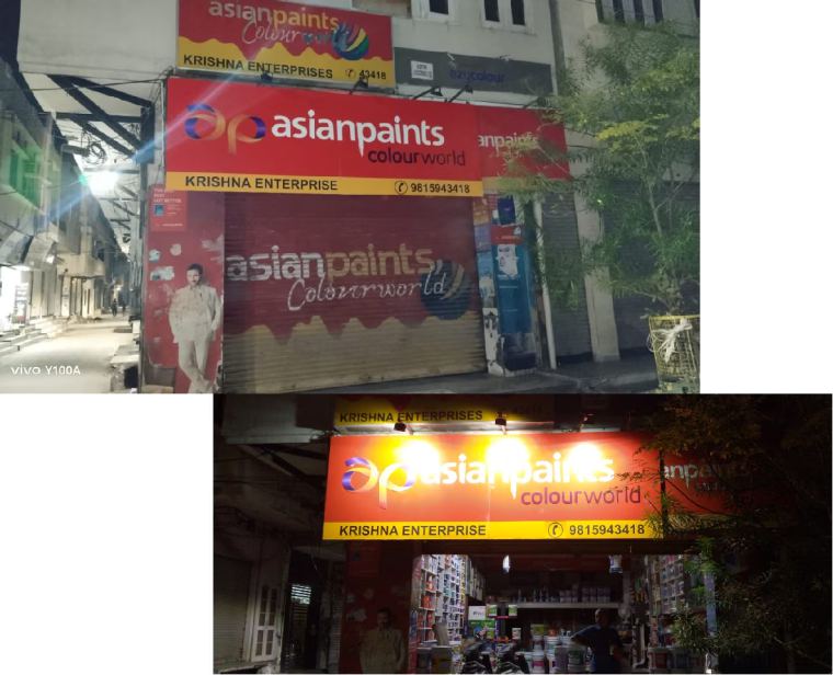 Printed retail shop branding – CADMAP, Delhi