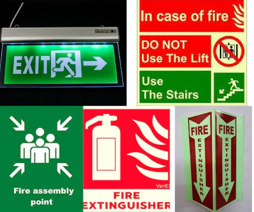 Office fire and safety signage set – CADMAP, Delhi