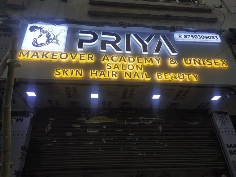 LED sign board above a salon – CADMAP, Delhi