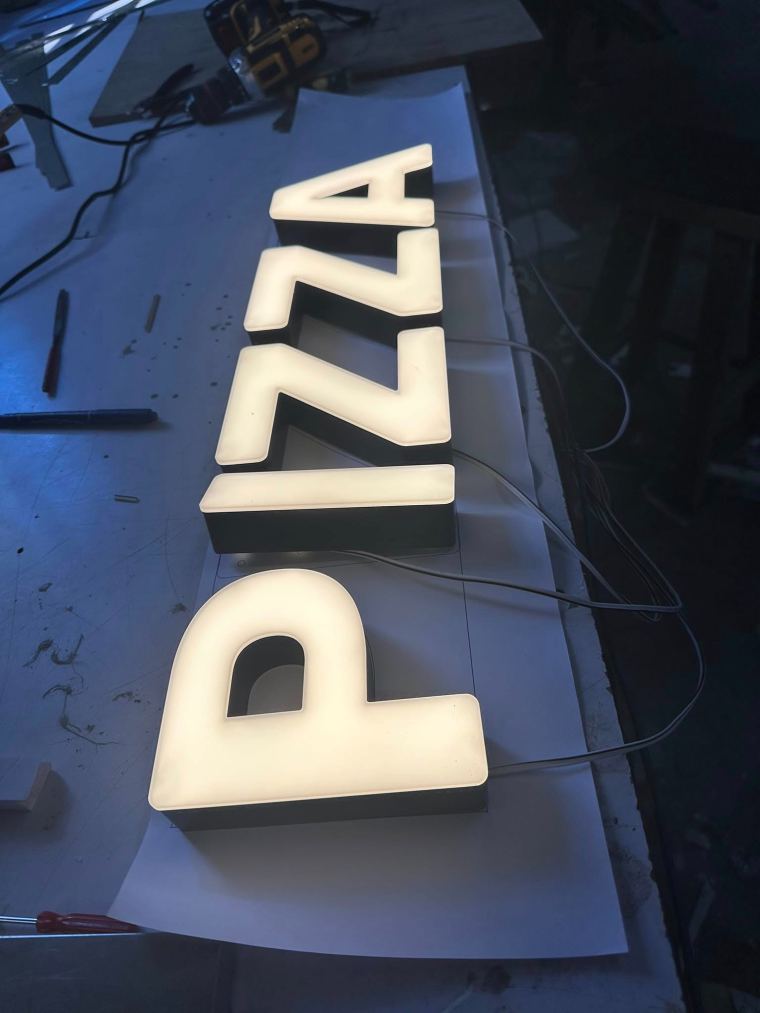 Vertical LED acrylic sign – CADMAP, Delhi